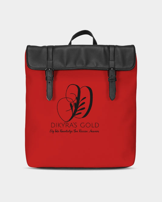 Dikyra's Gold  red/blk Casual Flap Backpack