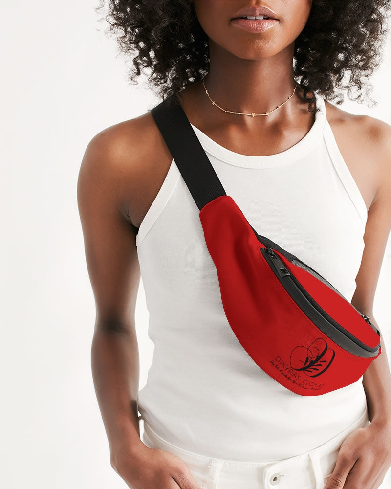 Dikyra's Gold  red/blk Crossbody Sling Bag