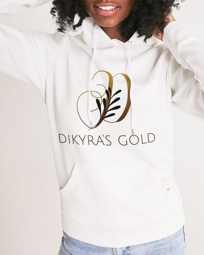 white/Gold Women's All-Over Print Hoodie