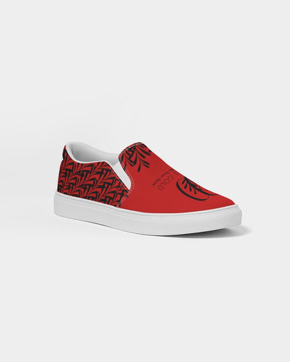 Dikyra's Gold  red/blk Women's Slip-On Canvas Shoe