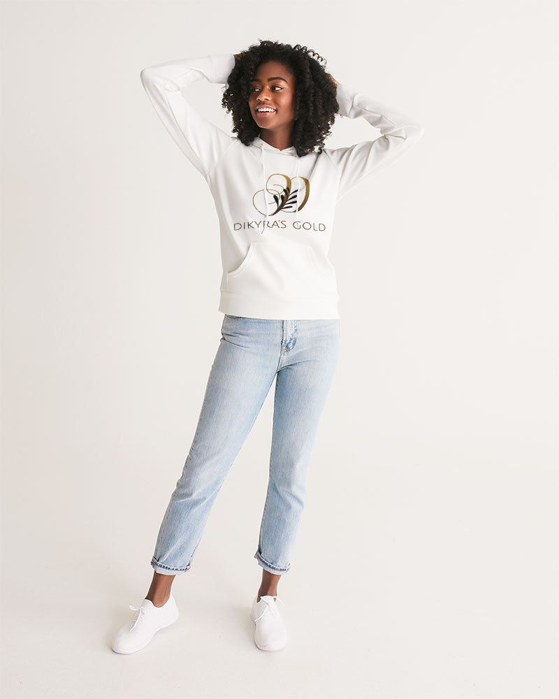 white/Gold Women's All-Over Print Hoodie