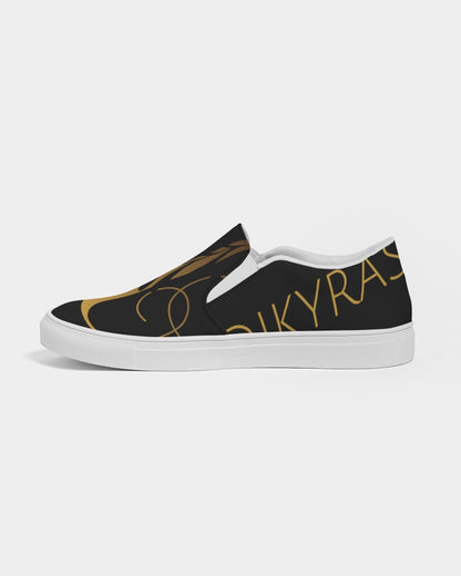 Blk/Gld Women's Slip-On Canvas Shoe