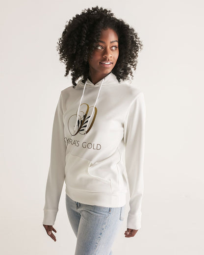 white/Gold Women's All-Over Print Hoodie