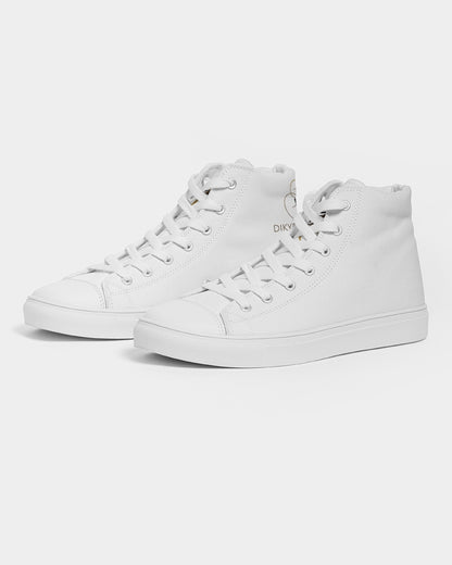 white/Gold Men's Hightop Canvas Shoe