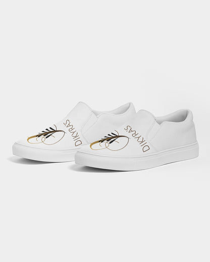 white/Gold Women's Slip-On Canvas Shoe