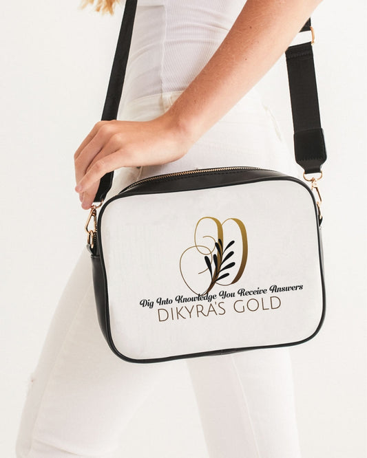 white/Gold Crossbody Bag