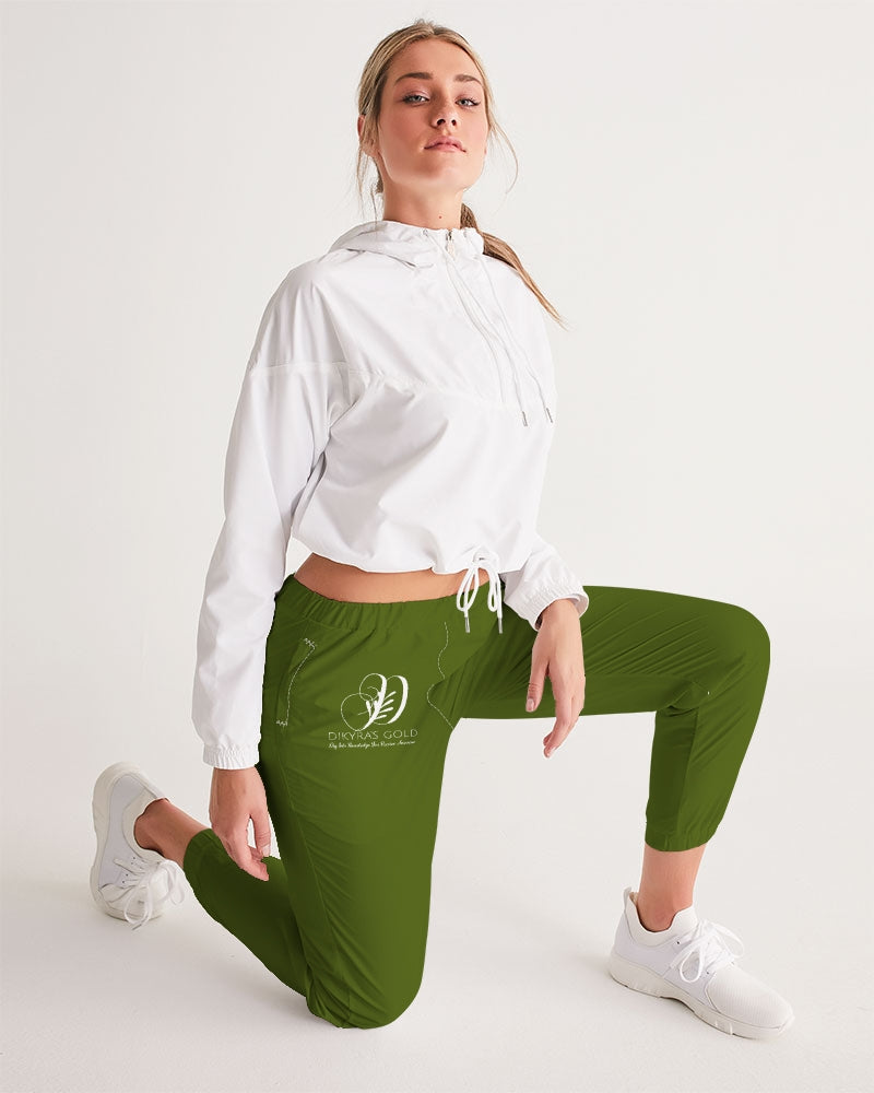 Dikyra's Gold women _olive green T-shirt Women's All-Over Print Track Pants