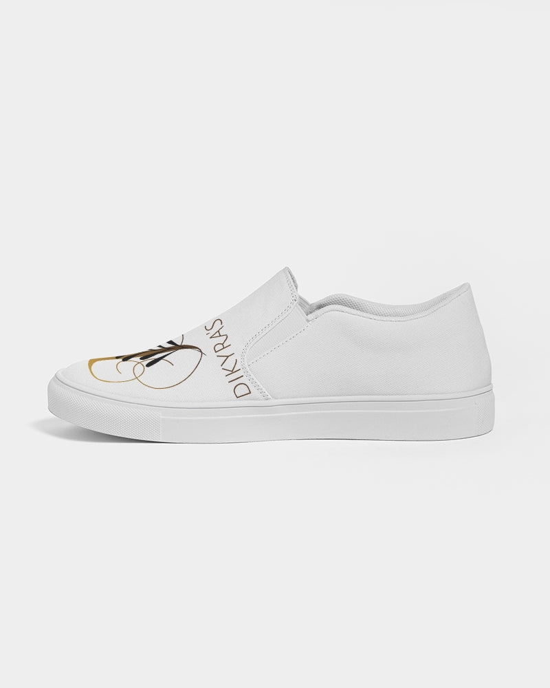 white/Gold Women's Slip-On Canvas Shoe