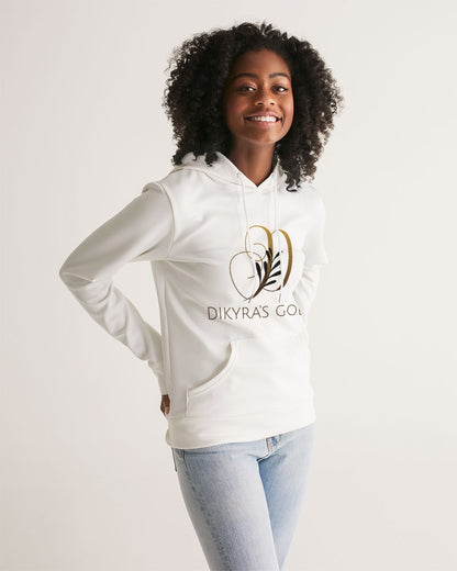 white/Gold Women's All-Over Print Hoodie