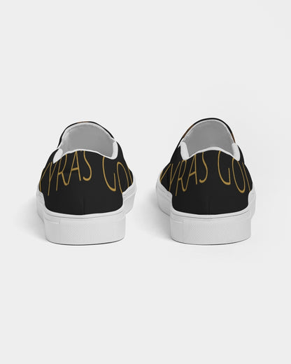 Blk/Gld Women's Slip-On Canvas Shoe