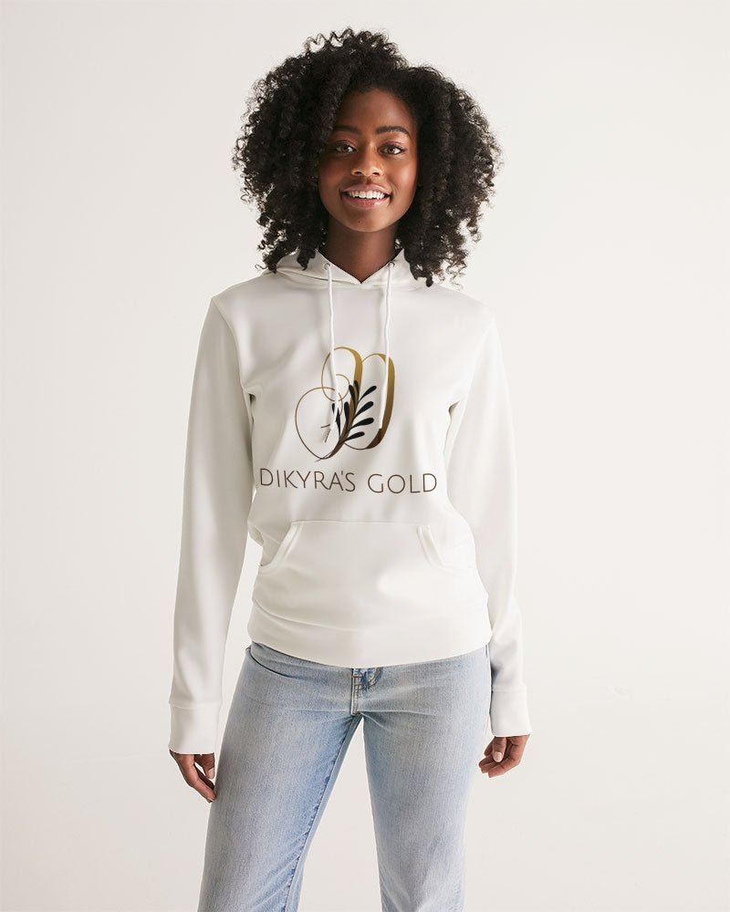 white/Gold Women's All-Over Print Hoodie