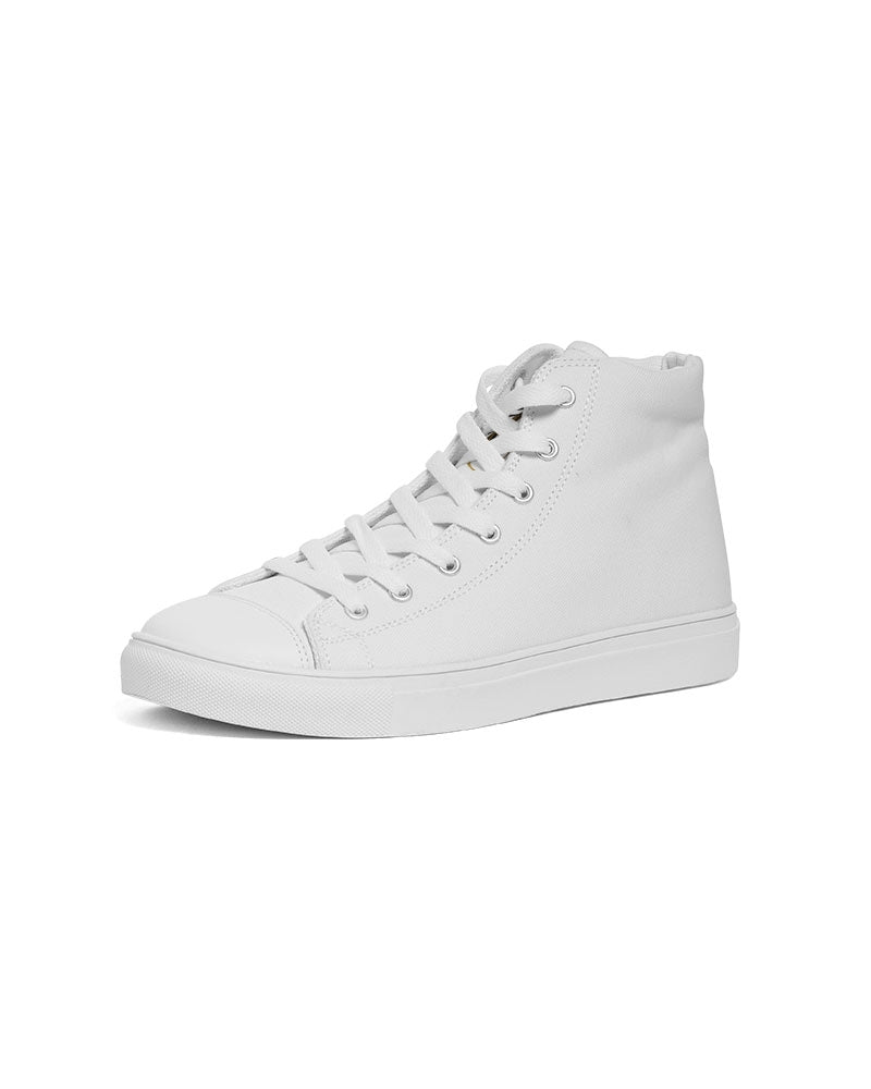 white/Gold Men's Hightop Canvas Shoe