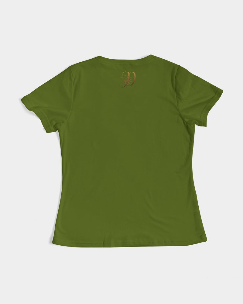 Dikyra's Gold women _olive green T-shirt Women's All-Over Print Tee