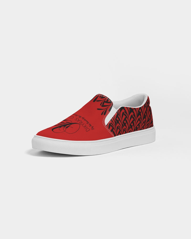 Dikyra's Gold  red/blk Women's Slip-On Canvas Shoe